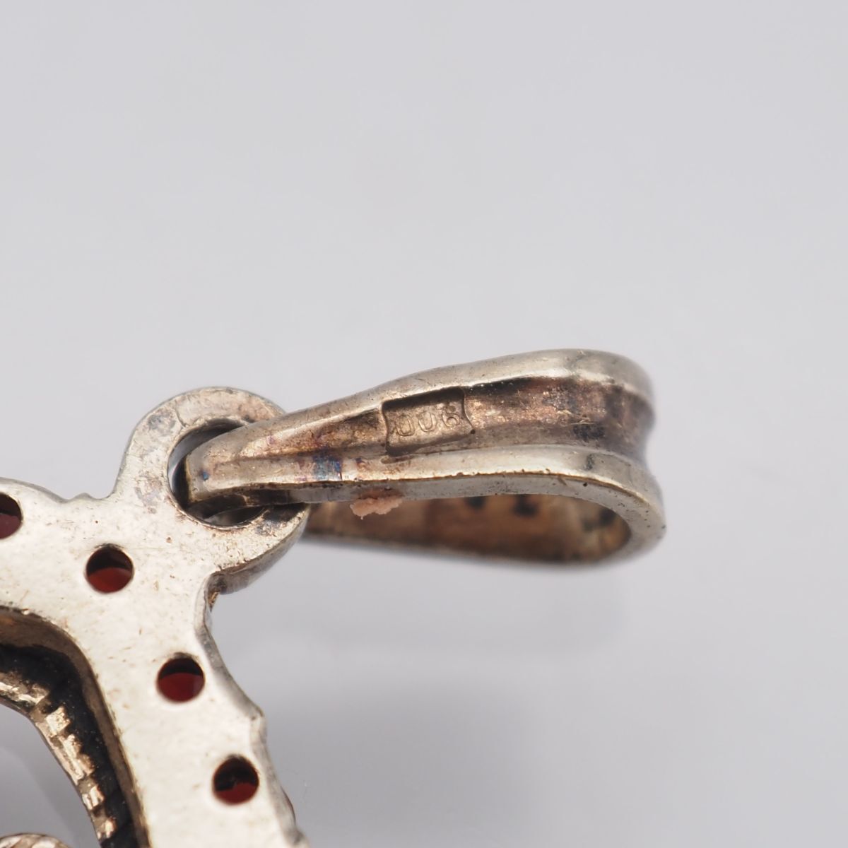 G148 ガーネット 900刻印 ペンダント トップ アダムとイブ 男女