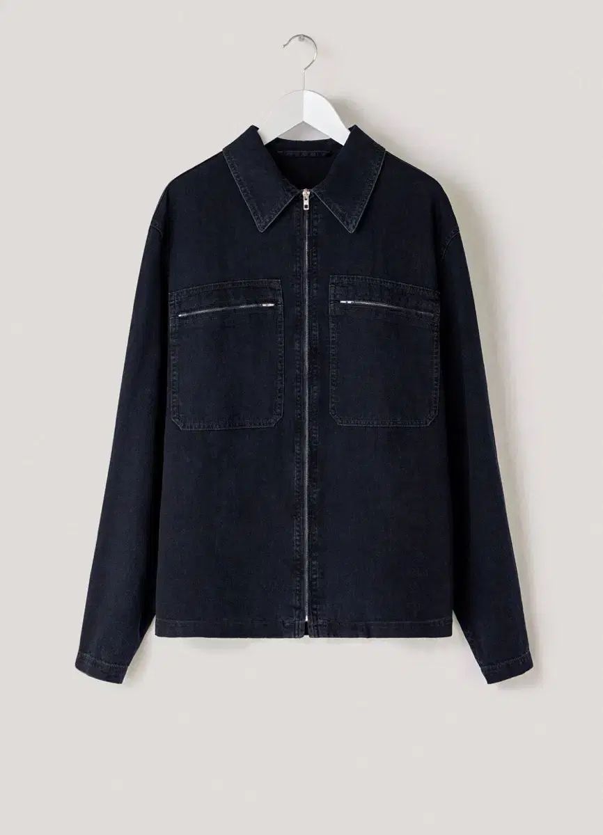 せい 新品未使用品　ルメール　オーバーサイズシャツ　46 LEMAIRE(ルメール) zipped denim オーバーサイズシャツ 46