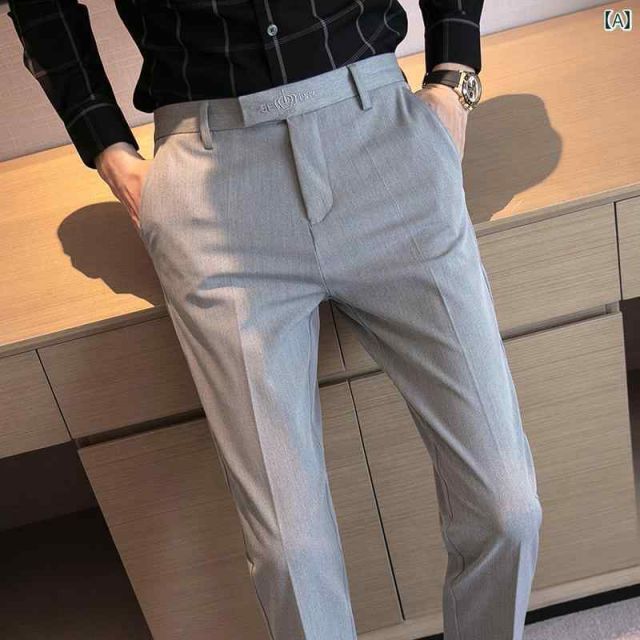 [34]春 コーデ メンズ 用 服 シンプル ファッション オシャレ 大人 かっこいい 大きいサイズ ストリート 紳士服 スーツ パンツ 韓国スタイル カジュアル スーツ スリム ズボン 