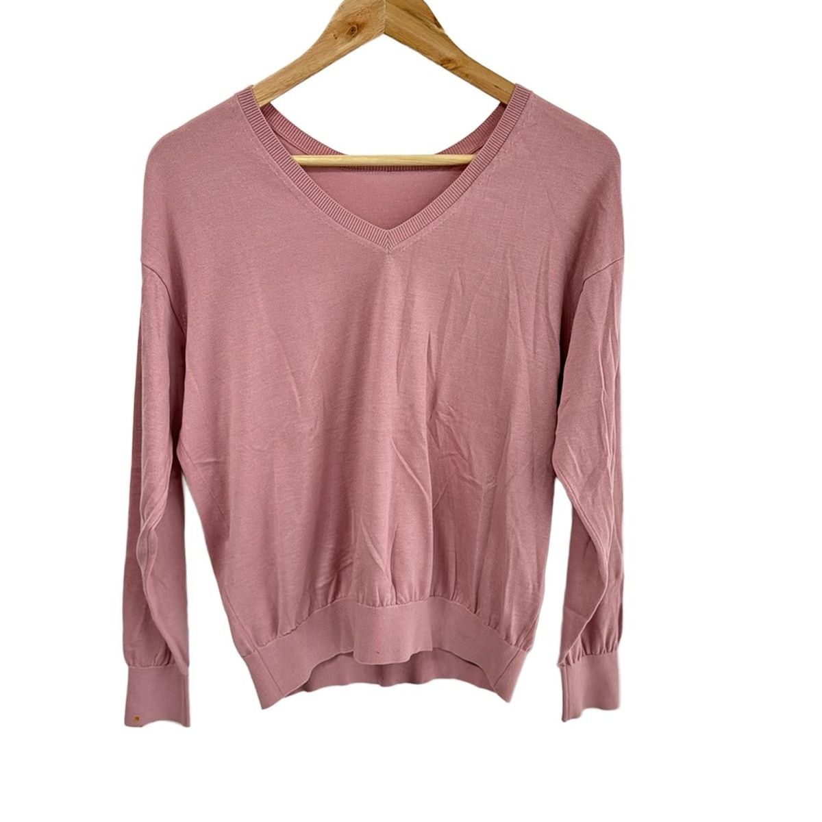 SLOANE スローン 長袖セーター サイズ2 M レディース - ピンク Vネック