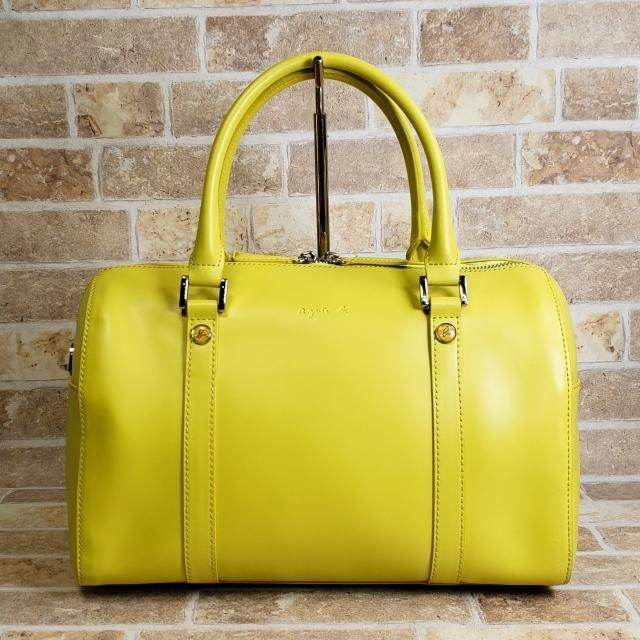 美品 アニエスベー agnes b. ☆ レザー 2WAY ボストンバッグ 