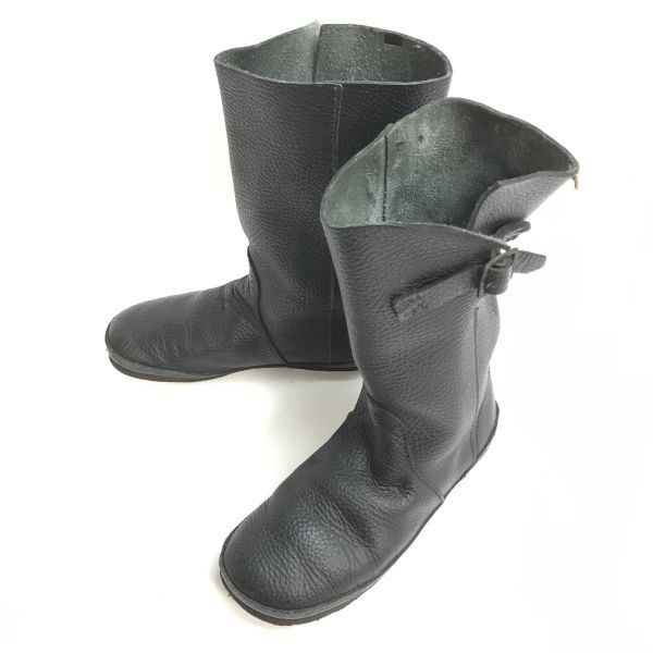 KOOS/コース★クレープソール/本革/レザー/ロングブーツ【size:22.0-23.0/black/黒】Leather/Boots ...