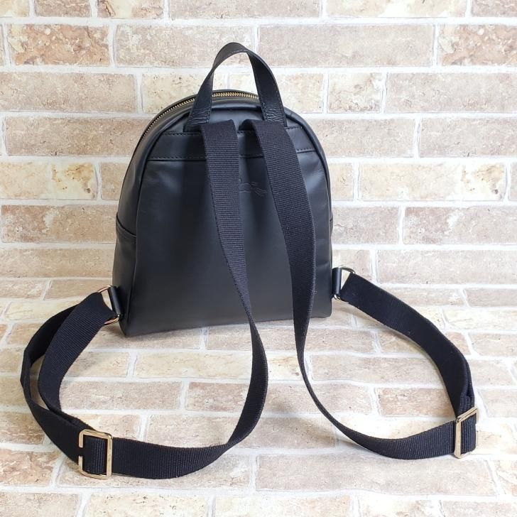 美品 ロンシャン LONGCHAMP ☆ レザー リュックサック フランス製 黒