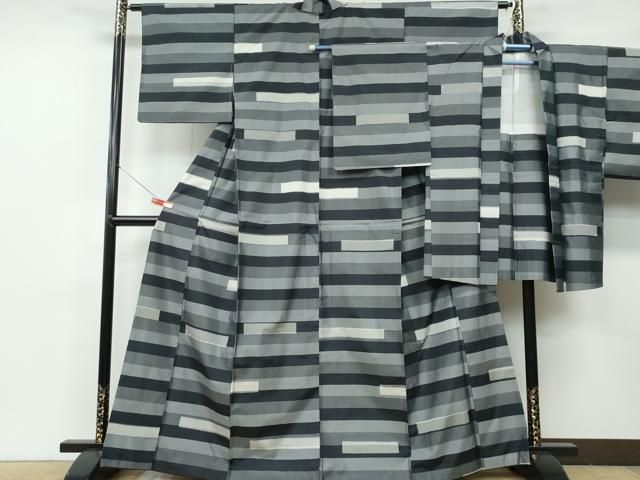 平和屋着物○紬 アンサンブル 横段文 正絹 逸品 CAAR8125vf - メルカリ 