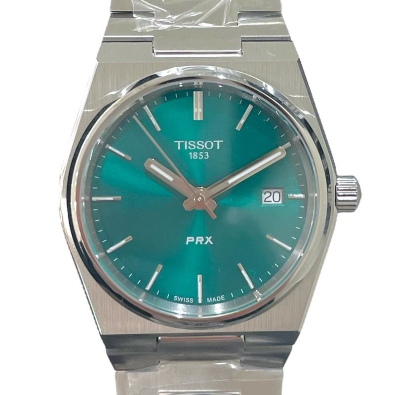 ティソ TISSOT PRX 35MM T137.210.11.081.00 グリーン SS クオーツ メンズ 腕時計