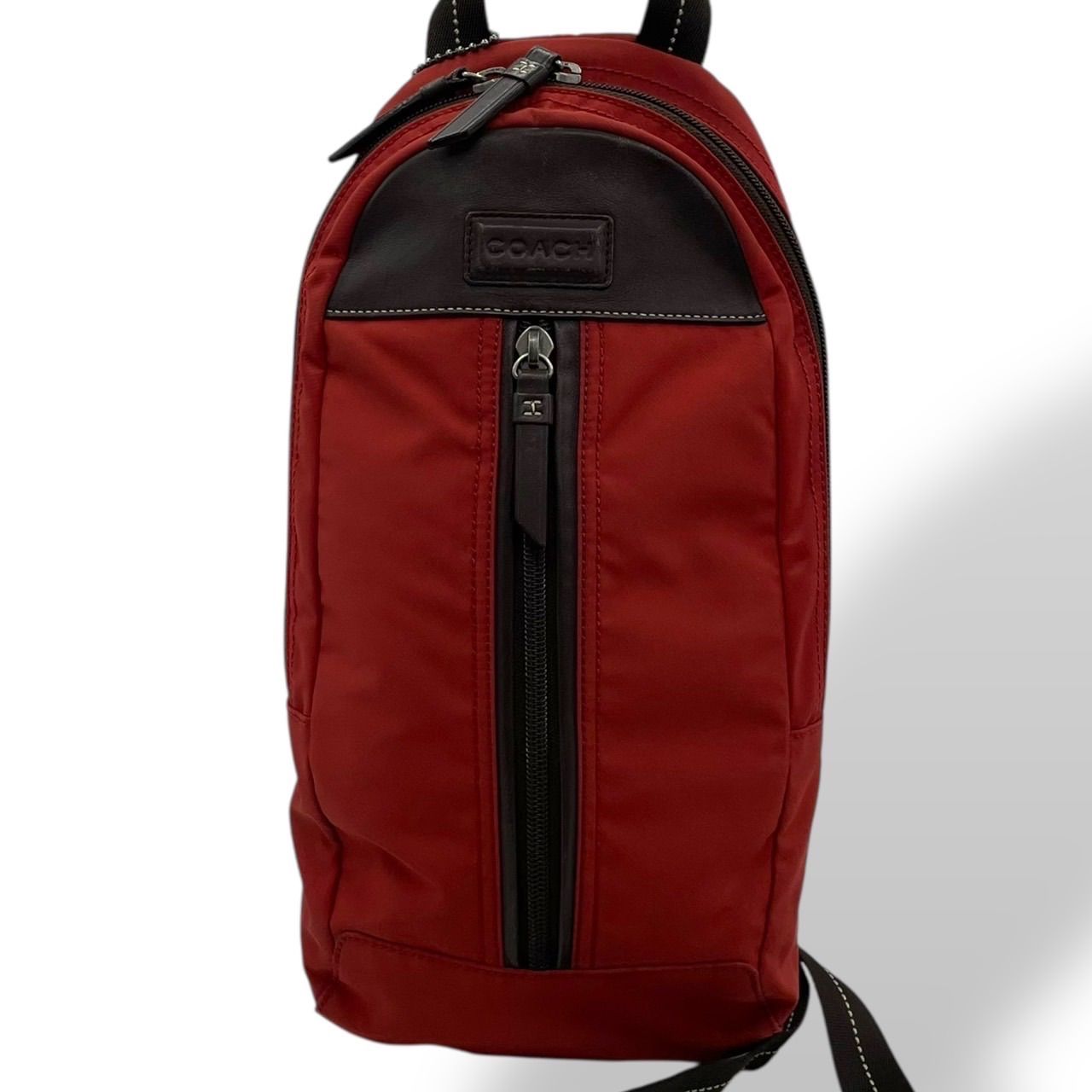 コーチ coach ボディバッグ ナイロン&レザー F70692 極美品 コーチ