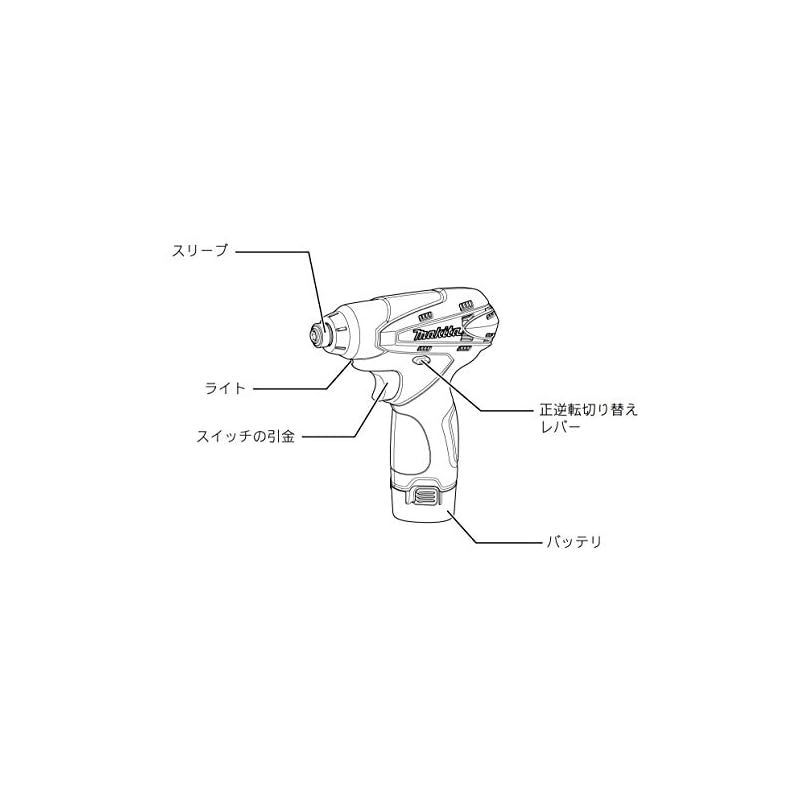 マキタ(Makita) 充電式インパクトドライバ 10.8V 白 (本体のみ/バッテリー・充電器別売) TD090DZW - メルカリ