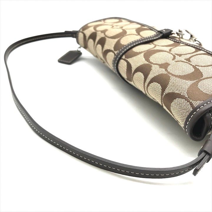 美品 COACH コーチ シグネチャー ショルダー バッグ キャンバス