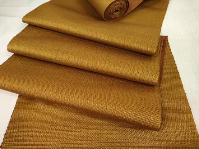 平和屋本店■極上　本場黄八丈　名古屋帯　帯反物　逸品　未使用　DZAA11097kh5 平和屋本店□極上 本場黄八丈 名古屋帯 帯反物 逸品 未使用