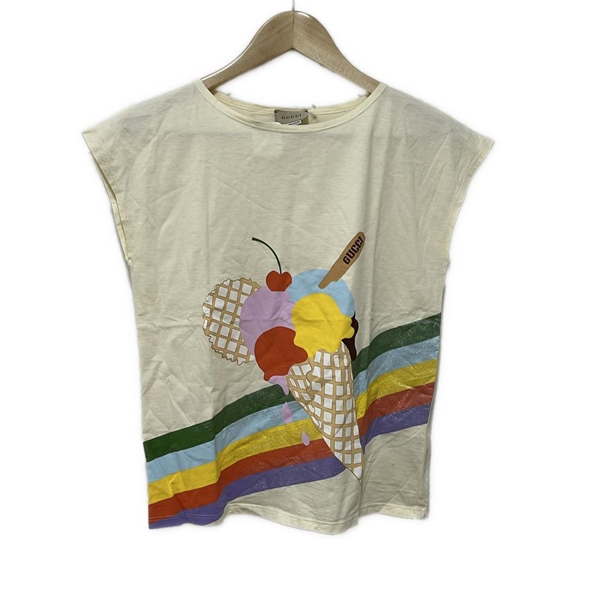 コリアグランドセール 2025 GUCCI(グッチ) ノースリーブTシャツ レディース L サイズ12 Tシャツ(半袖+袖なし)
