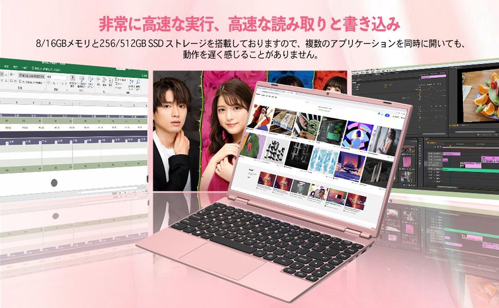 ノートパソコン 2024 新品 office付き ノートPC Windows11搭載 14型 初期設定不要  IPS液晶 office 搭載 USB 3.0  Wi-Fi Bluetooth パソコン 薄型ノート 新品パソコン 女性用パソコン　プレゼント