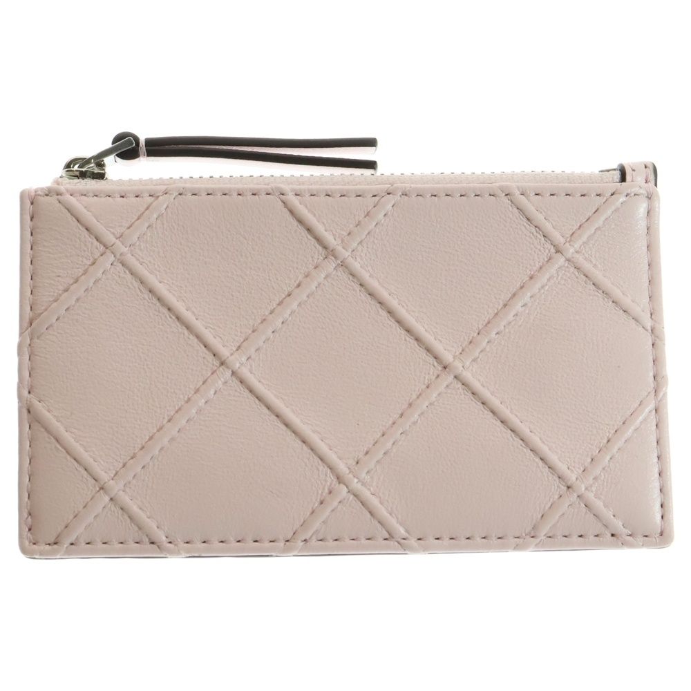 TORY BURCH トリー バーチ ロゴ刻印 フレミング レザー カードケース パスケース ピンク
