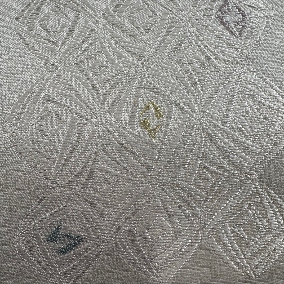 ☆ ゆー☆ 　袋帯 ブラック・シルバーグレー　金銀糸　六通　正絹 ☆ ゆー☆ 様専用 袋帯 ブラック・シルバーグレー 金銀糸 六通 正絹