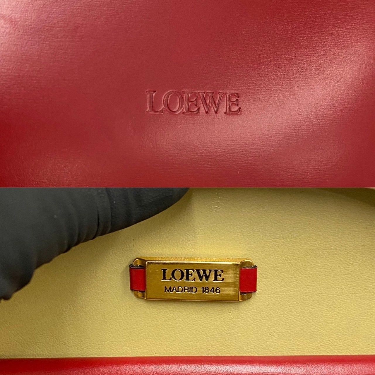 極 美品 LOEWE ロエベ ヴィンテージ ロゴ 丸型 バニティバッグ カーフ 