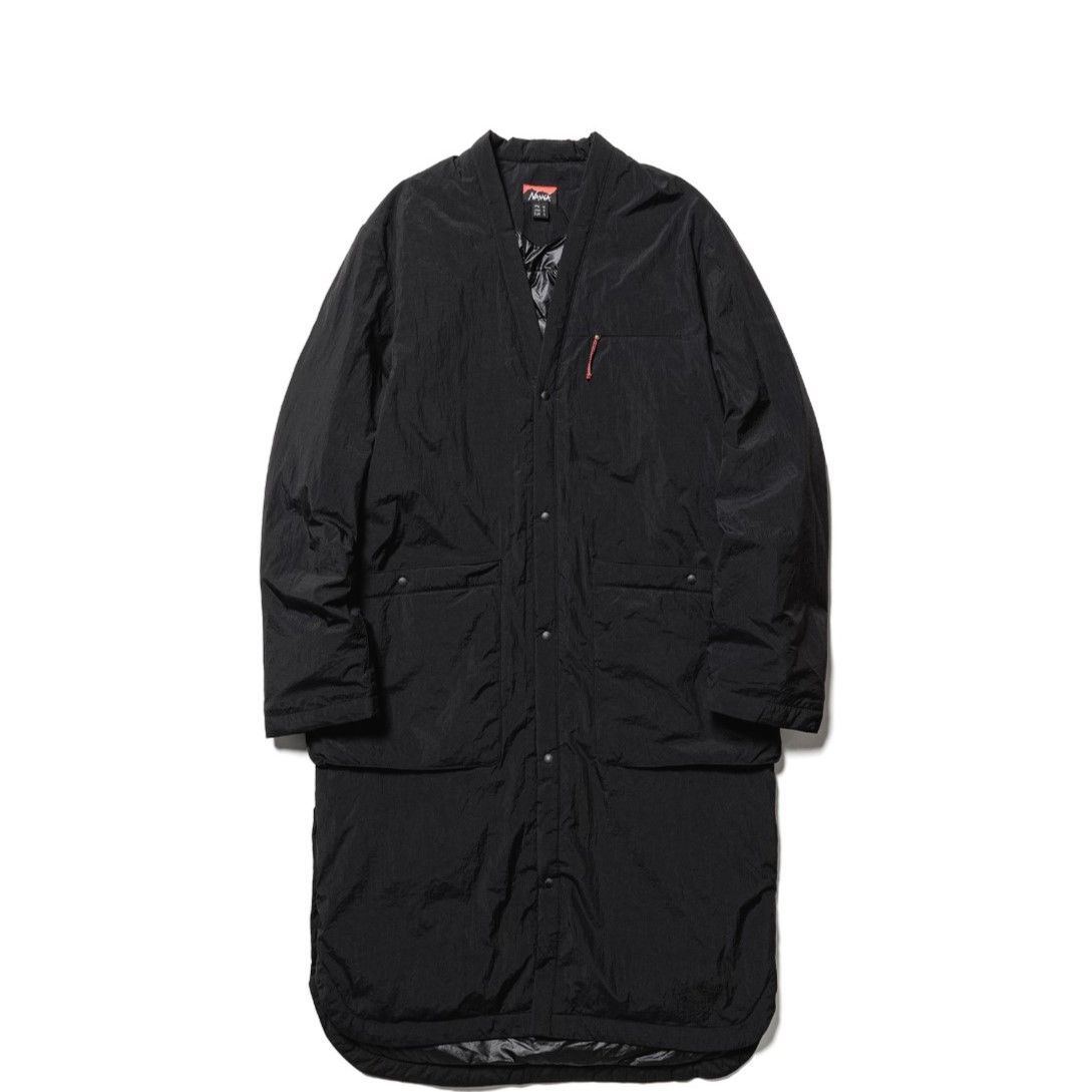 NANGA /NO COLLAR SOFT DOWN COAT(UNISEX) BLACK/ノーカラーソフトダウンコート ブラック