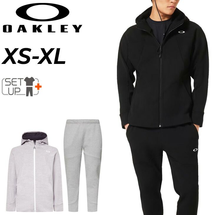 オークリー 上下セット メンズ OAKLEY フーディジャケット ロングパンツ セットアップ 吸汗速乾 ストレッチ 男性 トレーニング スポーツウェア 上下組 スウェジャー アウター 長ズボン 服 |FOA408211-408295