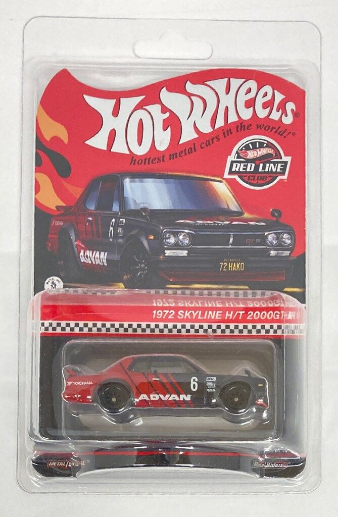 MATTEL RED LINE CLUB HOTWHEELS 1972 SKYLINE H|T 2000GT-R ADVAN HNL24