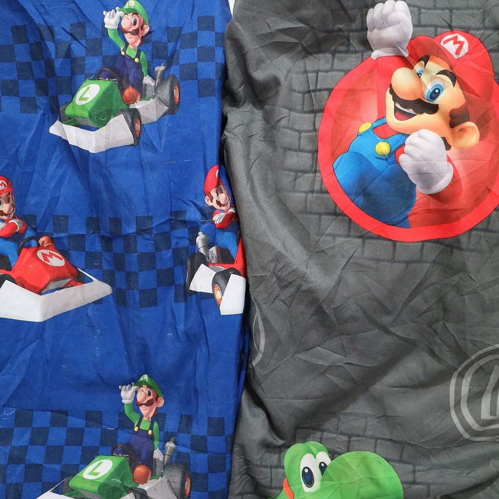 古着卸 まとめ売り 布 リメイク生地オールドベットシーツ マリオ