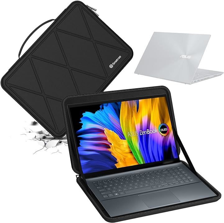 Smatree ハード EVA保護スリーブケース 15.6インチ ASUS Zenbook Pro OLED UM535 、15.6インチ Vivobook 15X 防水 M83( Black，  For ASUS 15.6インチ（M83）)