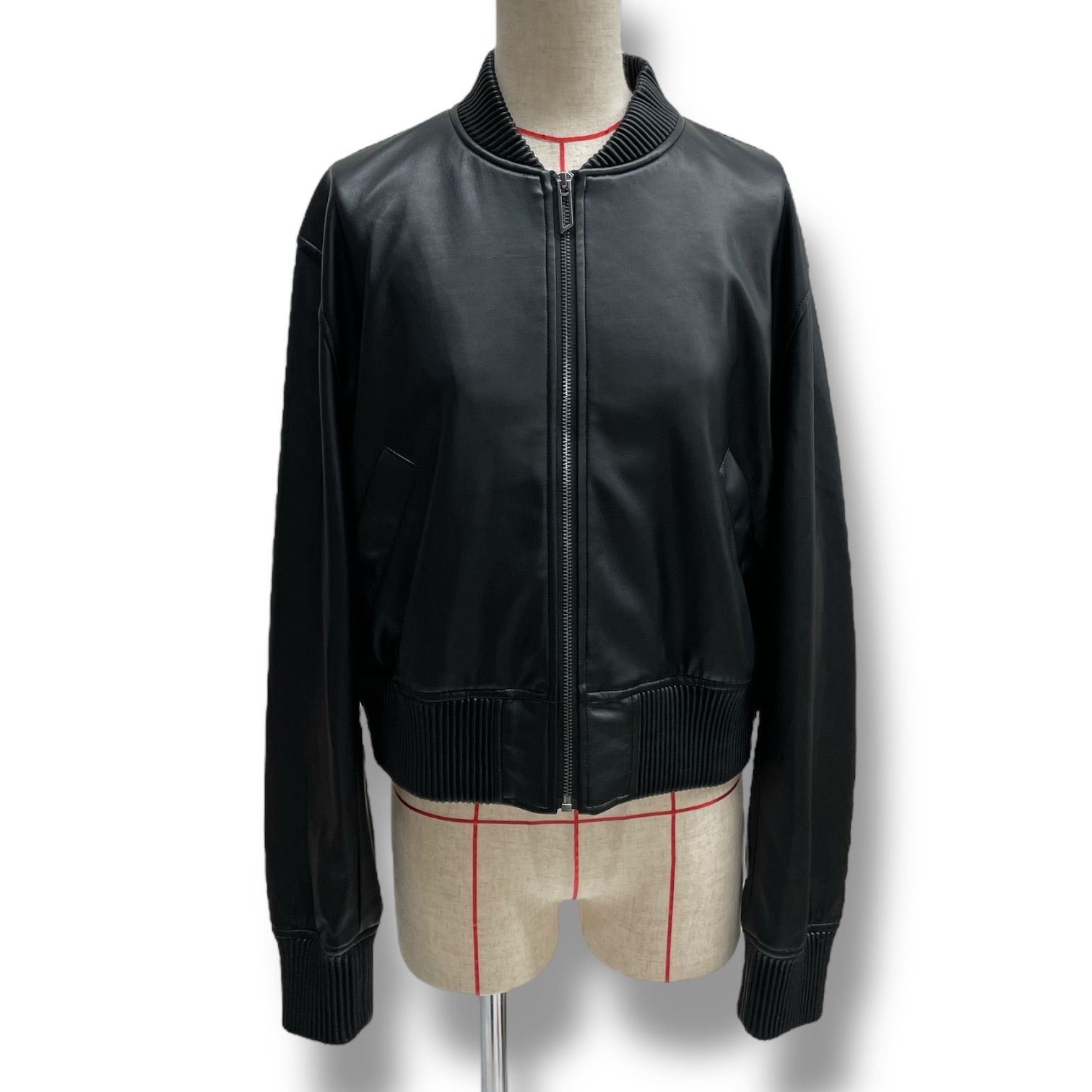 【新品】adolfo dominguez レザージャケット アドルフォドミンゲス ADOLFODOMINGUEZ アドルフォドミンゲス フェイクレザー