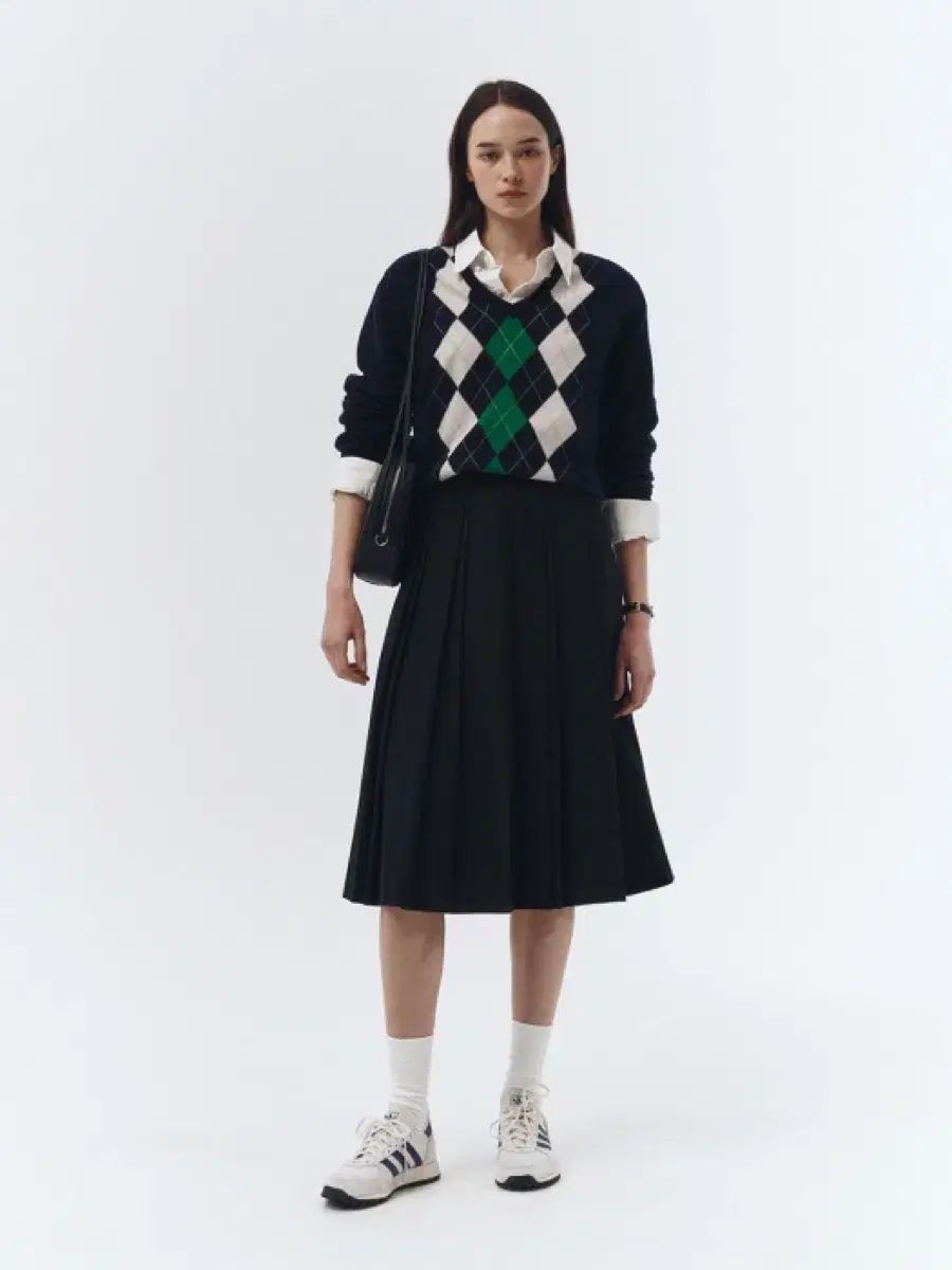 Dunst ダンスト プリーツ ロング丈スカート ネイビー s サイズ dunst