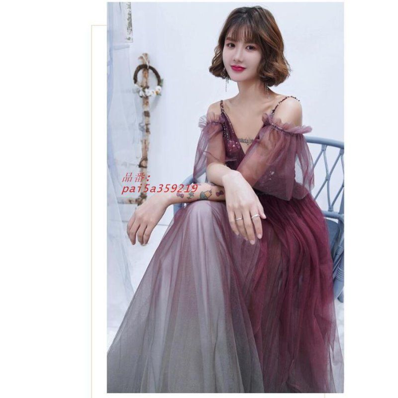 ロング丈ドレス ウエディングドレス パーティードレス 上品 結婚式 Vネックワンピース 30代 きれいめ 20代 お呼ばれ卒業式 披露宴 大きいサイズ 40代 発表会 pai5a359219