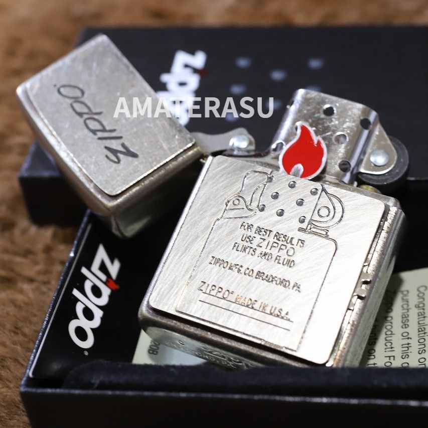 ZIPPO フレイムギミック シルバー 売れてる ジッポー アンティーク調 SV 渋いジッポー 格好いい 銀 おしゃれ からくり 最高に カッコイイ プレゼント Xmas 人気 キャンプ オイルライター バーベキュー BBQ 炎 火 着火 面白いライター