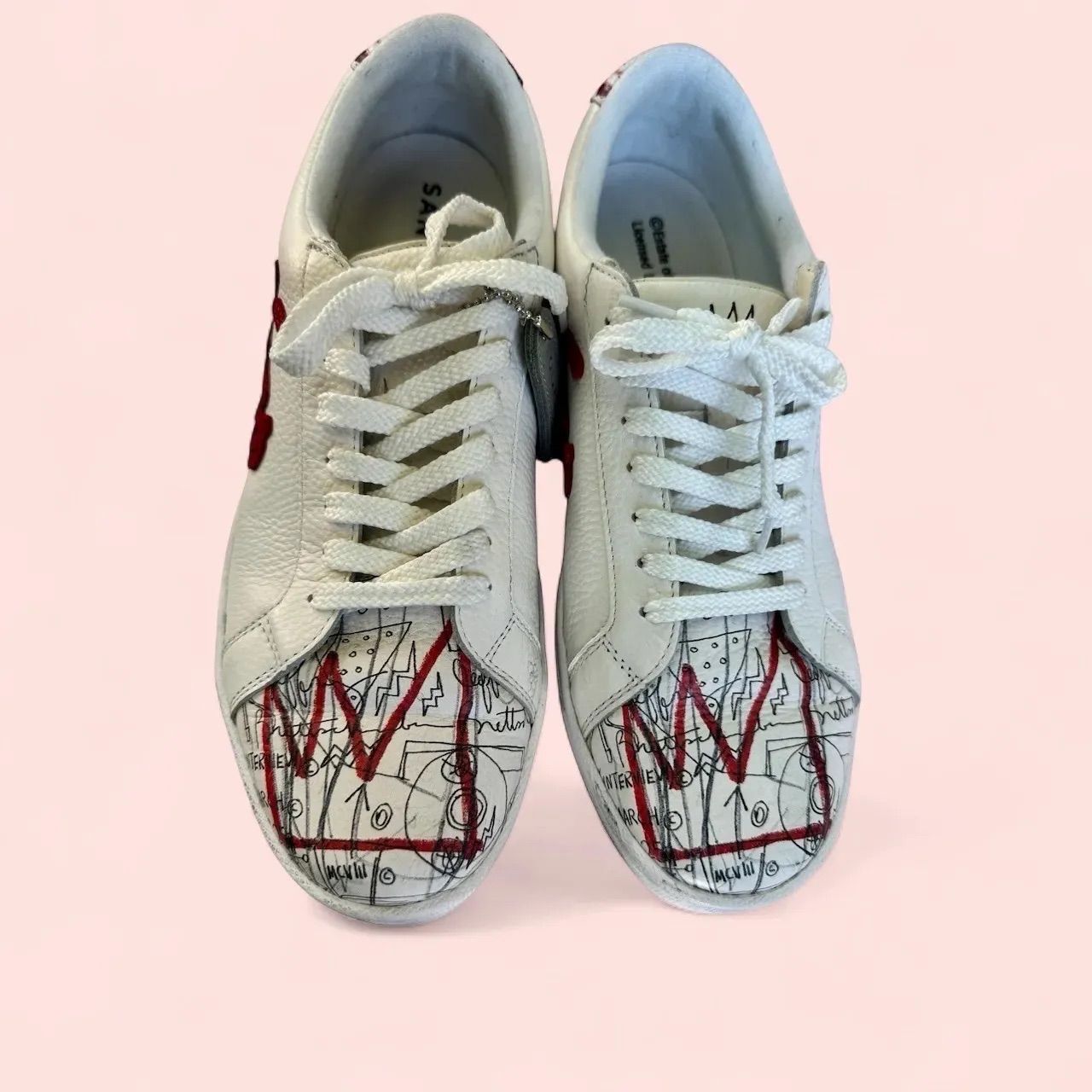 美品】SANGACOスニーカーにゅ×バスキア27cm JEAN-MICHEL BASQUIAT 抽選 