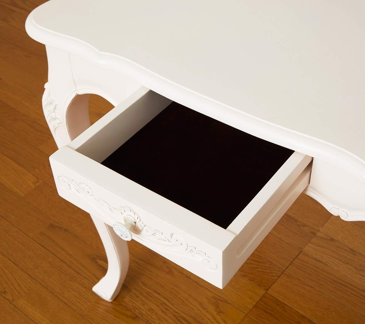 在庫 ダイニングテーブル ホワイト 幅75×奥行75×高さ73cm クロシオ アンティーク ロココ調 092347 MARWIL-DEMENAGEMENTS_CH