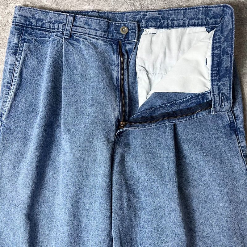 90s DOCKERSドッカーズ リーバイス タック デニムスラックス W31 90s Dockers Denim Slacks 90年代 ドッカーズ デニムスラックス