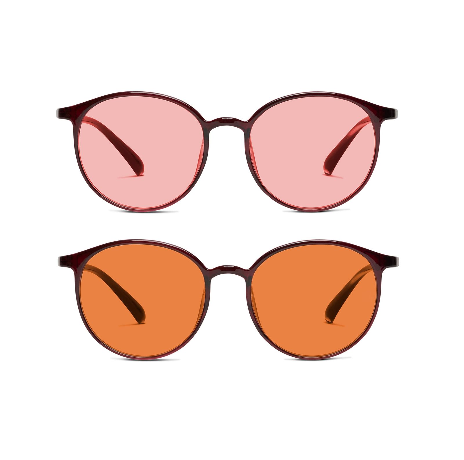 BRADDELL OPTICS 室内 FL-41 ローズu0026アウトドア FL-60 ブラウン ティント 片頭痛 光感度メガネ 蛍光LEDグレア、光恐怖症、コンピューター使用用 標準 