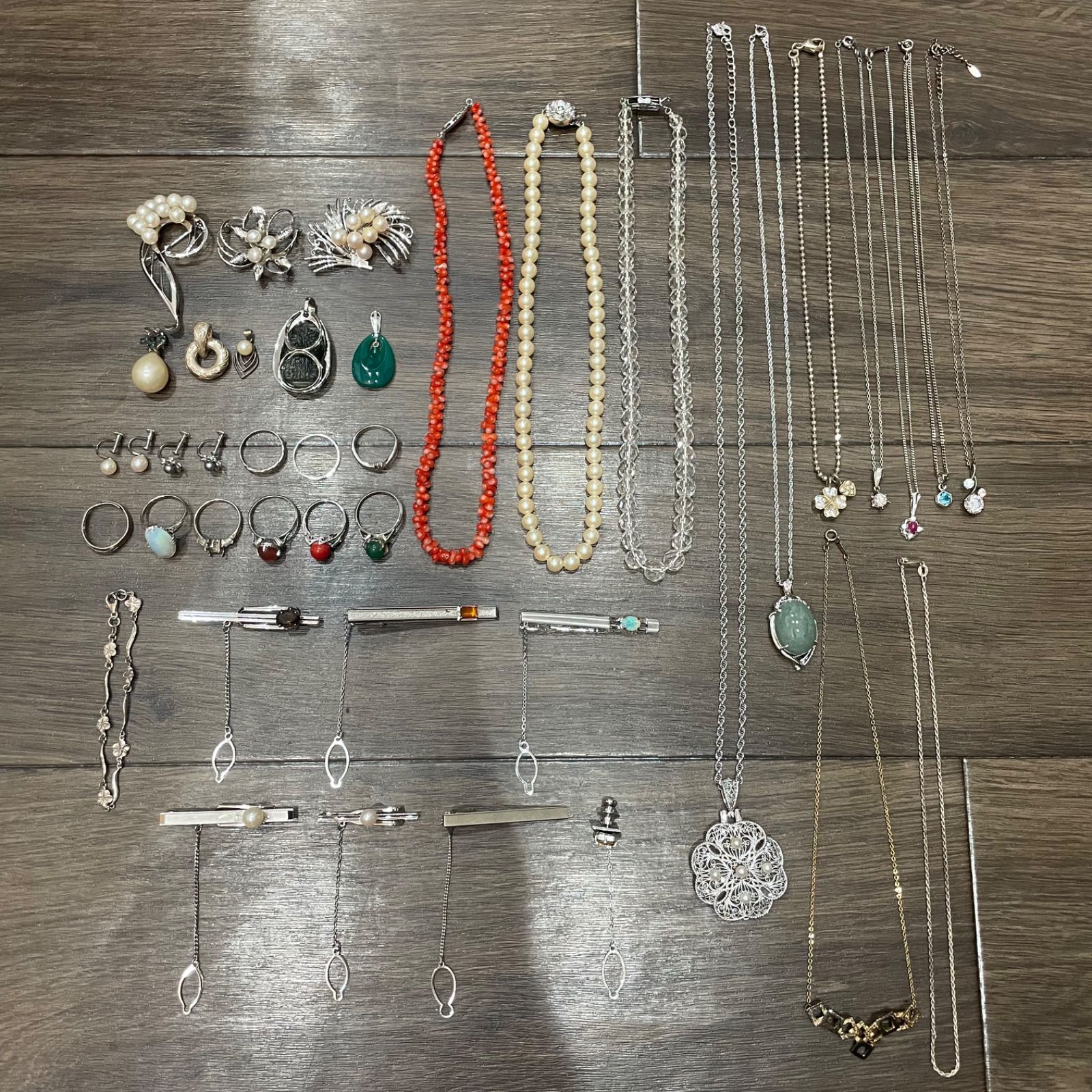 サ*ウ様 【遺品整理】アクセサリーなどまとめ　刻印ありあり　k18 925 銀製 Number Ring（Silver 925 & birthstone）オーダーメイド数字刻印