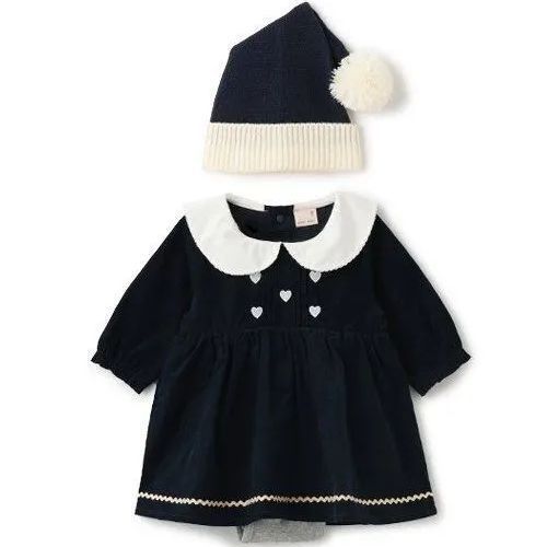 ベビー服  なりきり襟ハート刺繍OPロンパース キッズ