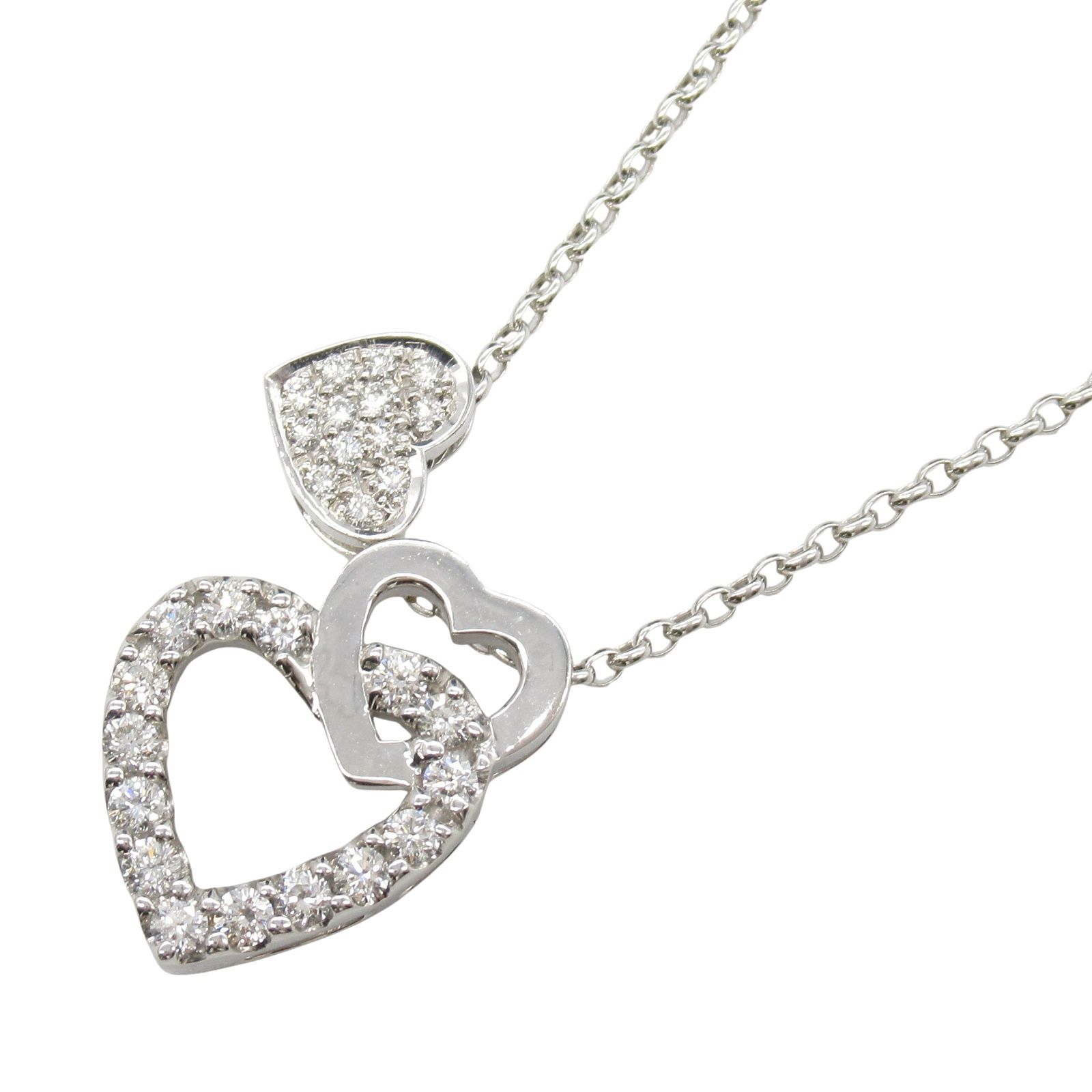 ジュエリー JEWELRY ネックレス ダイヤモンド ネックレス ﾀﾞｲﾔ 8.5g 首回44.5㎝ K18WG ホワイトゴールド ダイヤモンド ネックレス レディース Used A