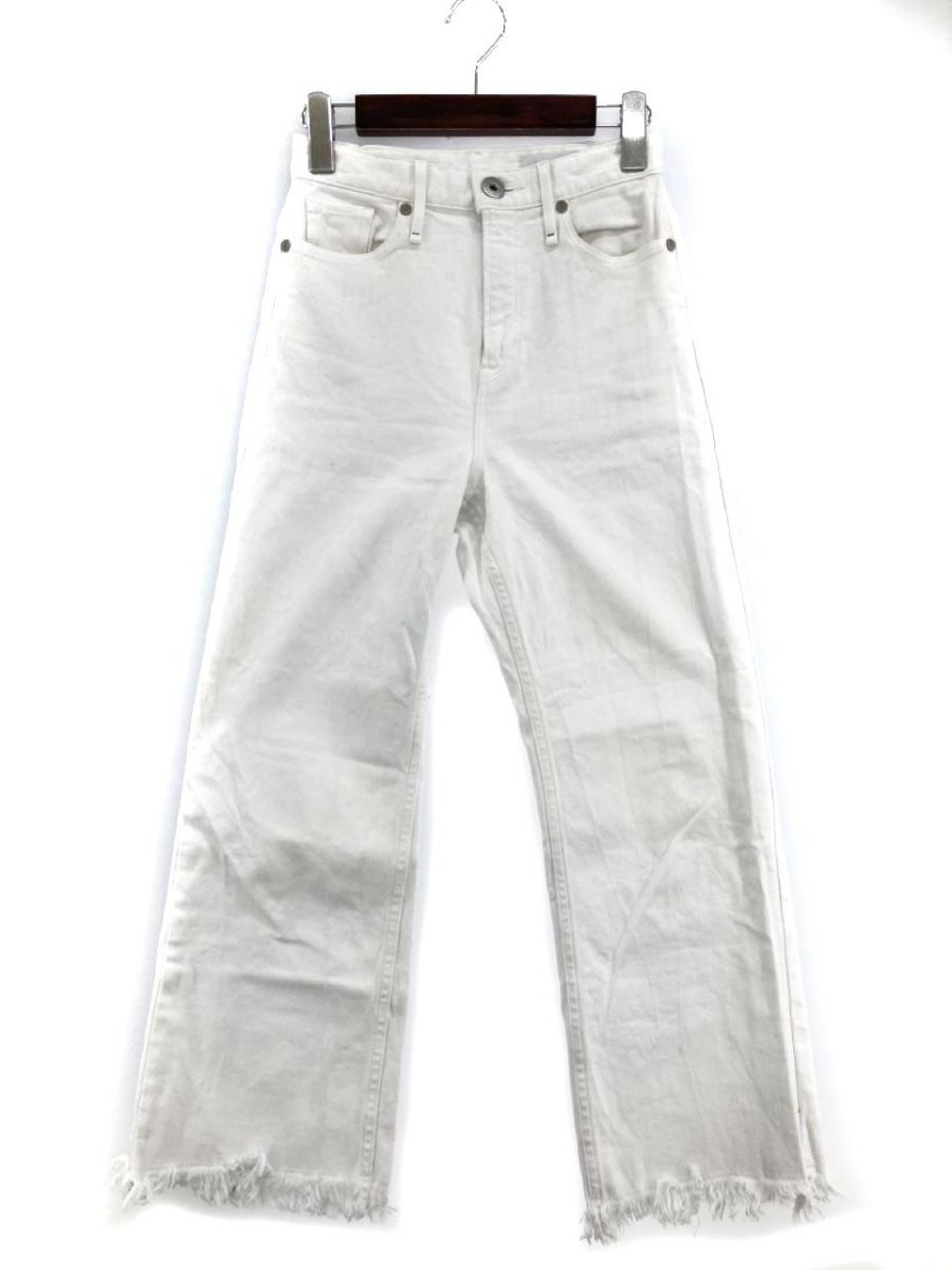 新品★upperhightsブーツカットオフホワイト(22) upper hights ブーツカット デニムパンツ size22/白