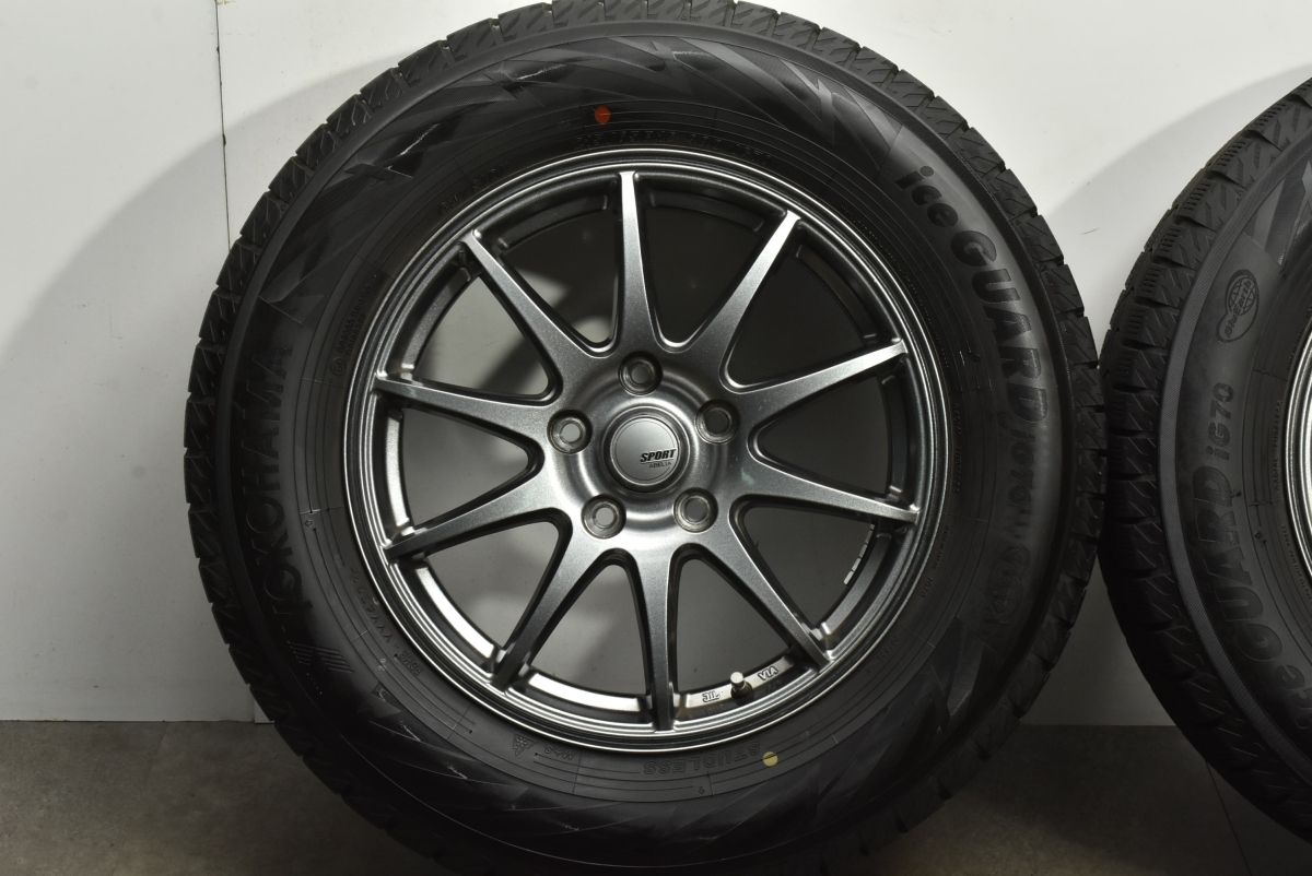 バリ溝 SPORT ABELIA 16in 6.5J 48 PCD114.3 ヨコハマ アイスガード iG70 215 65R16 ヤリスクロス エクストレイル エルグランド FFCRYSTALESIA_COM