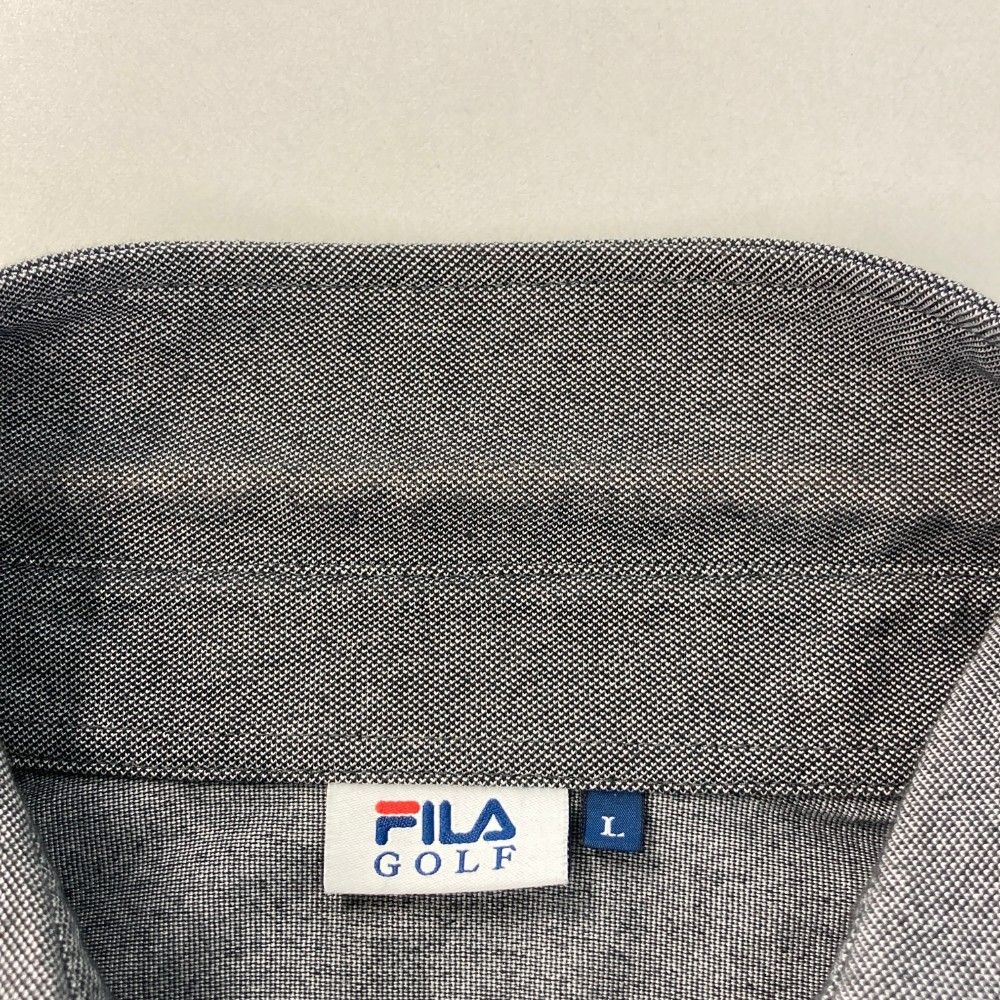 サイズ：LL FILA GOLF フィラゴルフ  長袖ニットセーター  ブラック系 [240101440336] ゴルフウェア メンズ ストスト サイズ：LL FILA GOLF フィラゴルフ 長袖ニットセーター