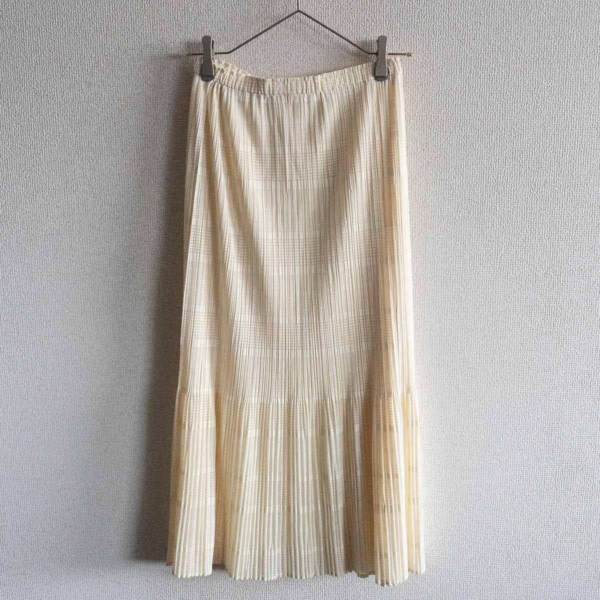 PLEATS PLEASE 柄 プリーツ ロング スカート プリーツプリーズ ISSEY MIYAKE イッセイミヤケ 25050024