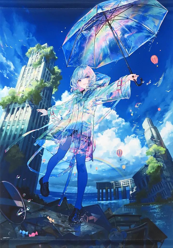 藤ちょこ 絵師100人展 シルキースエードB1タペストリー 『狐の嫁入り