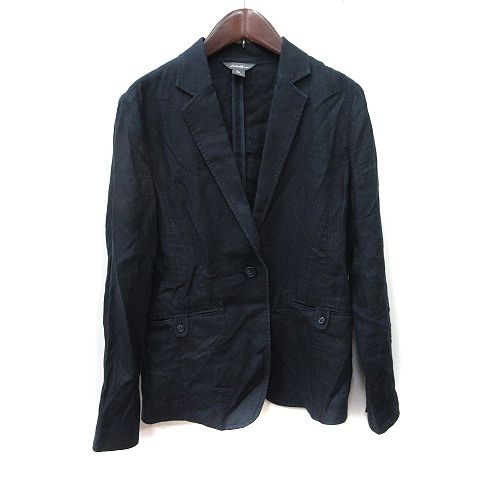 定番の中古商品 エディーバウアー EDDIE BAUER テーラードジャケット 麻 リネン ジャケット・アウター