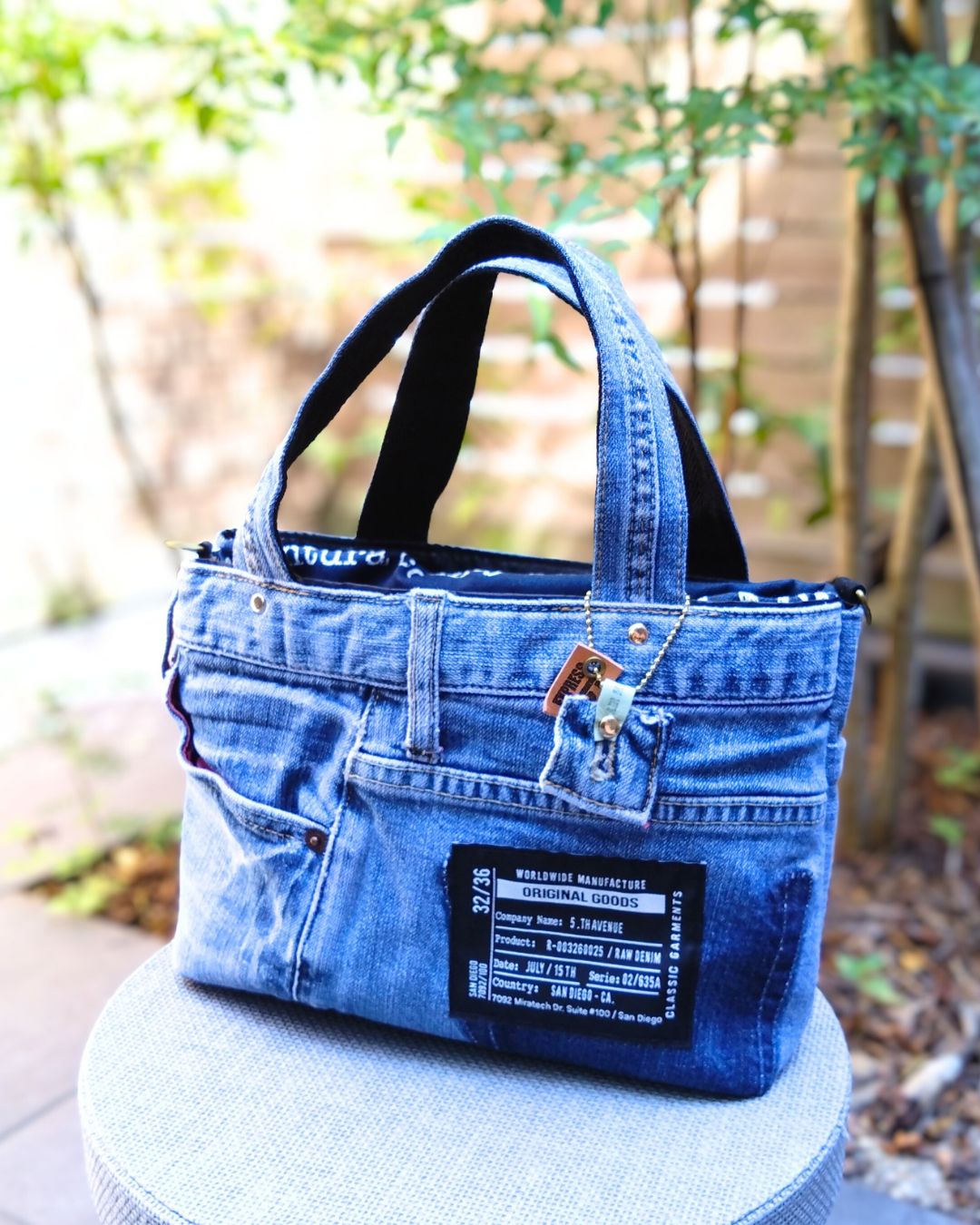 🆕№747【DENIM✖️巾着ToteBag⚮̈】デニムリメイクトートバッグ