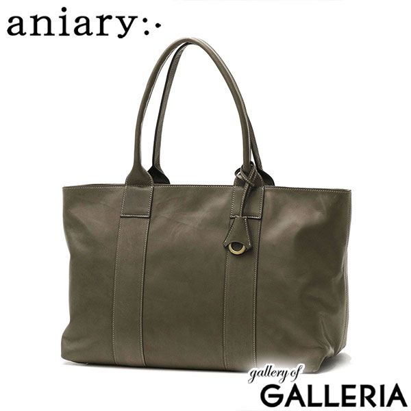 aniary アニアリ トートバッグ レザー ブラウン A4 大容量