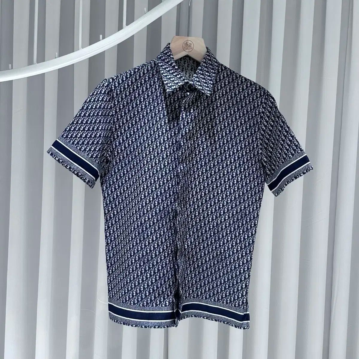 38 DIOR ディオール オブリーク ジャカード ロゴ 半袖 シャツ