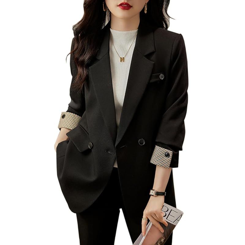 DYIOPMFGZ CHUMO スーツ レディース パンツスーツ 上下セット ジャケット テーラードジャケット パンツ ズボン 長袖 おしゃれ 気質 エレガント カジュアル オフィス 通勤 ビジネス ol フォーマル 結婚式 発表会 入学式 0