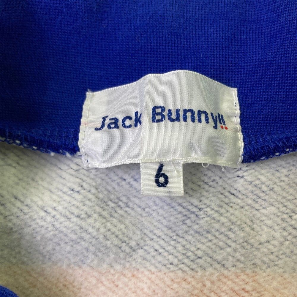 サイズ：6 JACK BUNNY ジャックバニー  ハイネック 長袖スウェットトレーナー ボーダー柄 ネイビー系 [240101416060] ゴルフウェア メンズ ストスト JACK BUNNY ジャックバニー ハイネック 長袖スウェット