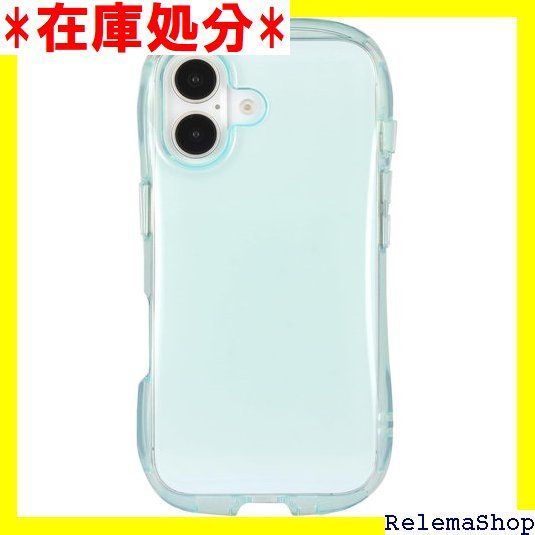 グルマンディーズ iPhone16 対応 クリスタルクリアケース ライトブルー GMD-29LBL 2849