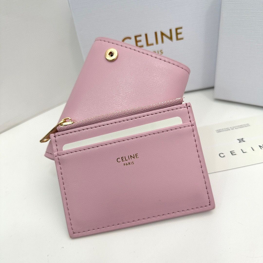 限定価格✨CELINE セリーヌ 財布 三つ折り財布 トリオンフ ピンク 