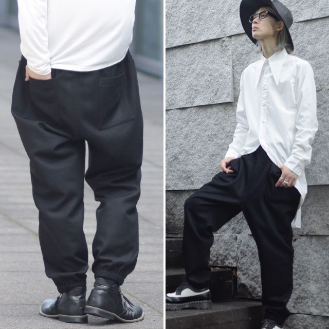 ペインター風ウールジョガーパンツ