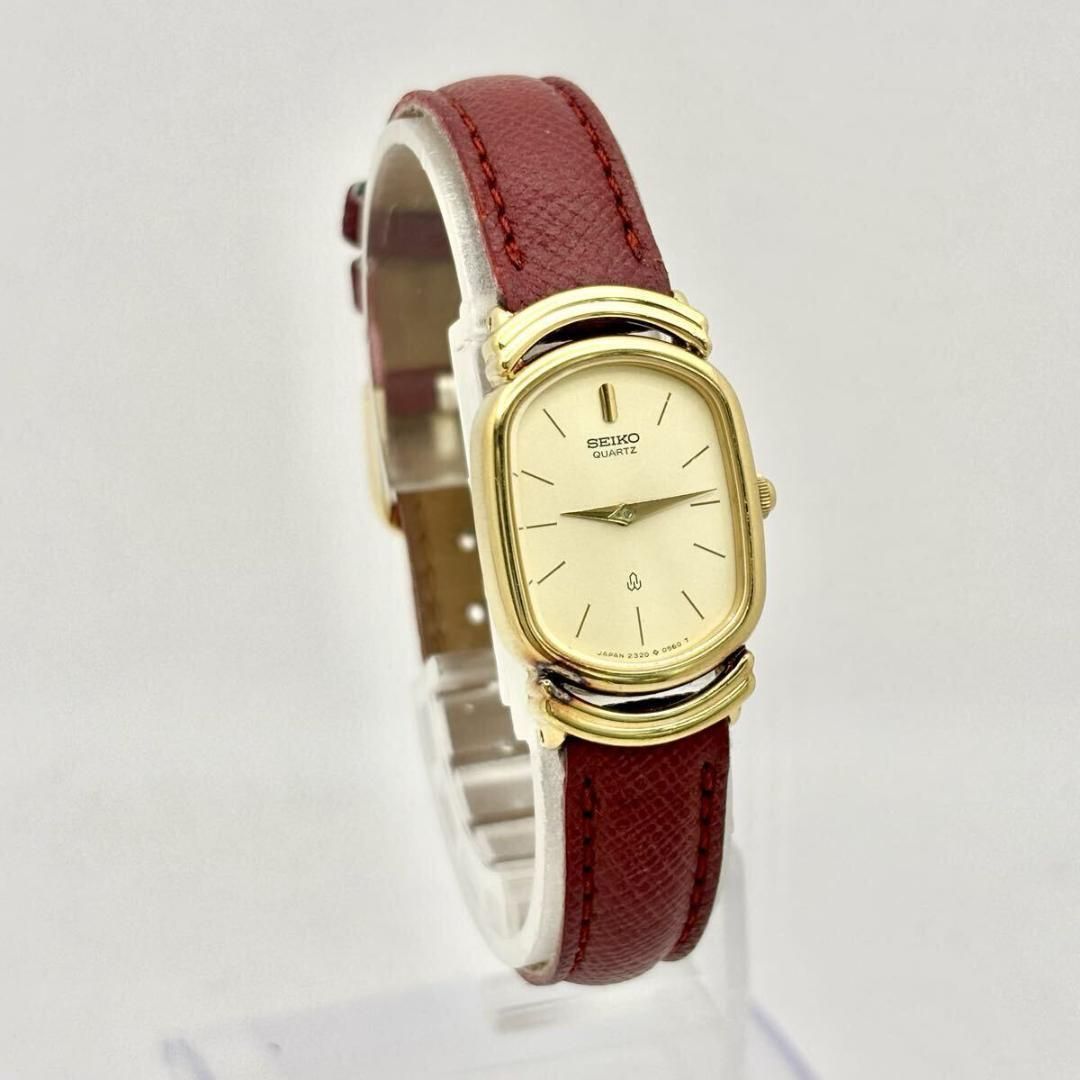 新品電池】 SEIKO セイコー レディース 腕時計 ゴールド オーバル