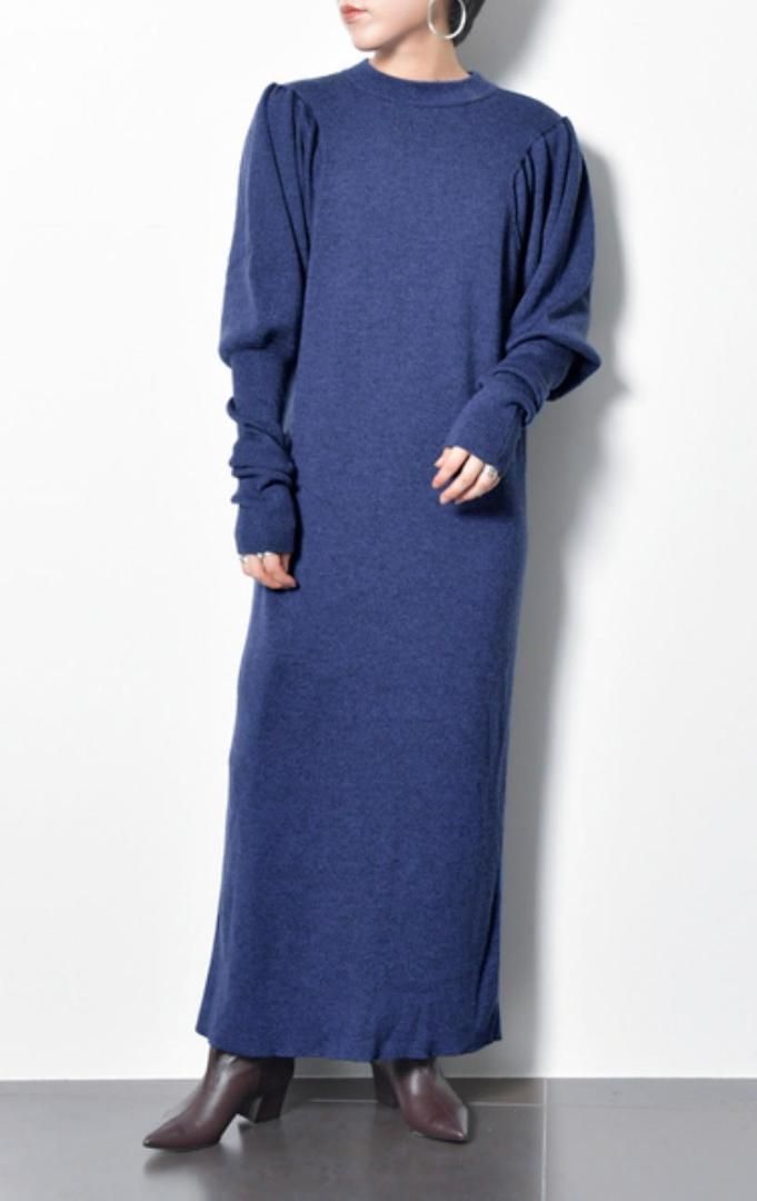 783t シティショップ ウール ボリュームスリーブドレス ワンピース